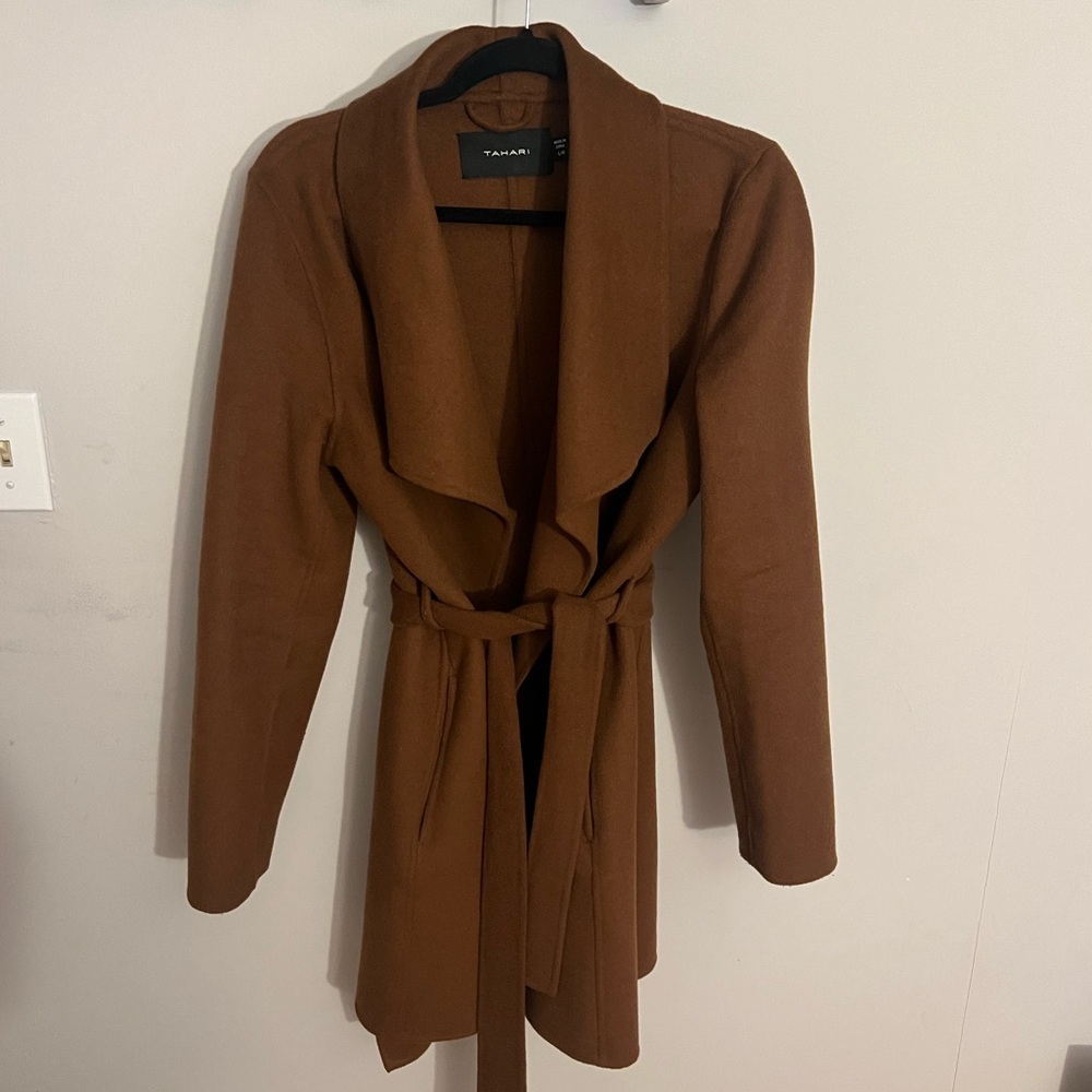 Tahari wrap coat